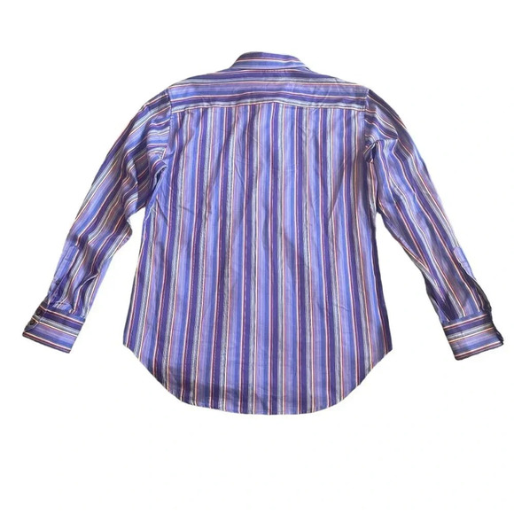 Robert Graham Purple Stripe Button-Down Shirt Dress Casual Size Medium Men's - Picture 6 of 11